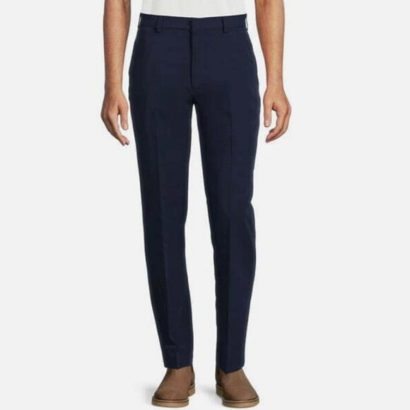 George Men's Navy Performance Dress Pant Size 36X30 - Picture 1 of 8